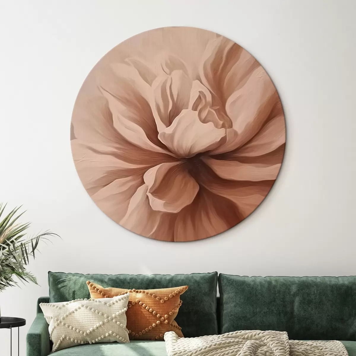 Quadri rotondi Un fiore delicato dai colori tenui r42158