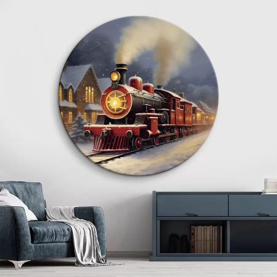 carta da parati Treno di Natale in una fiaba invernale nr. r42168