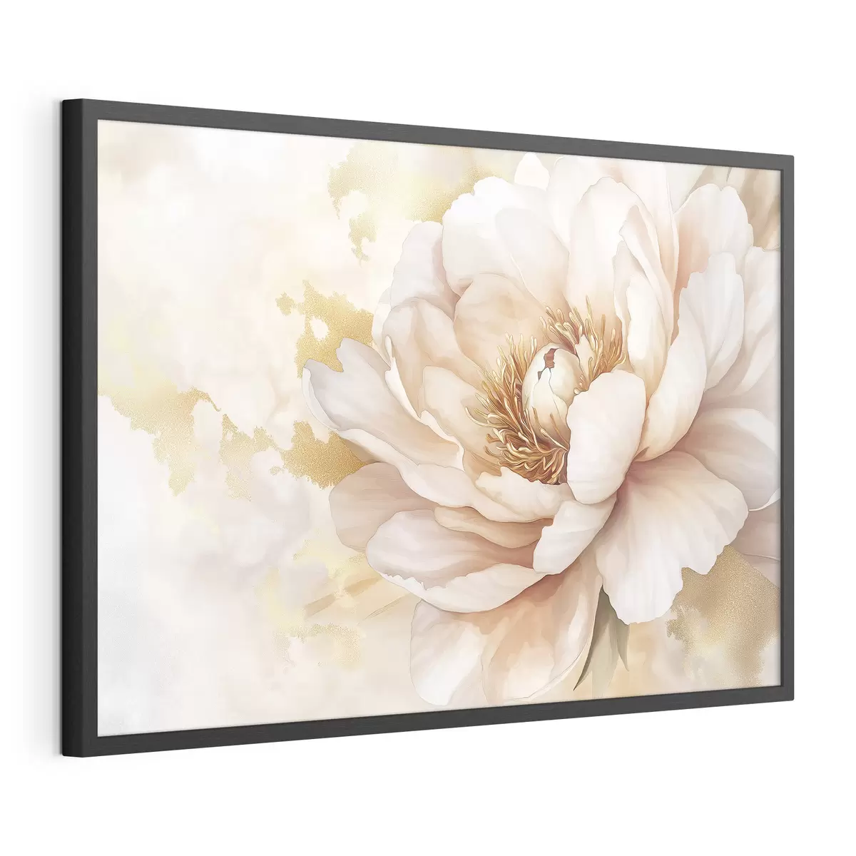 Poster Disegno di fiori di peonia, stile acrilico f42202