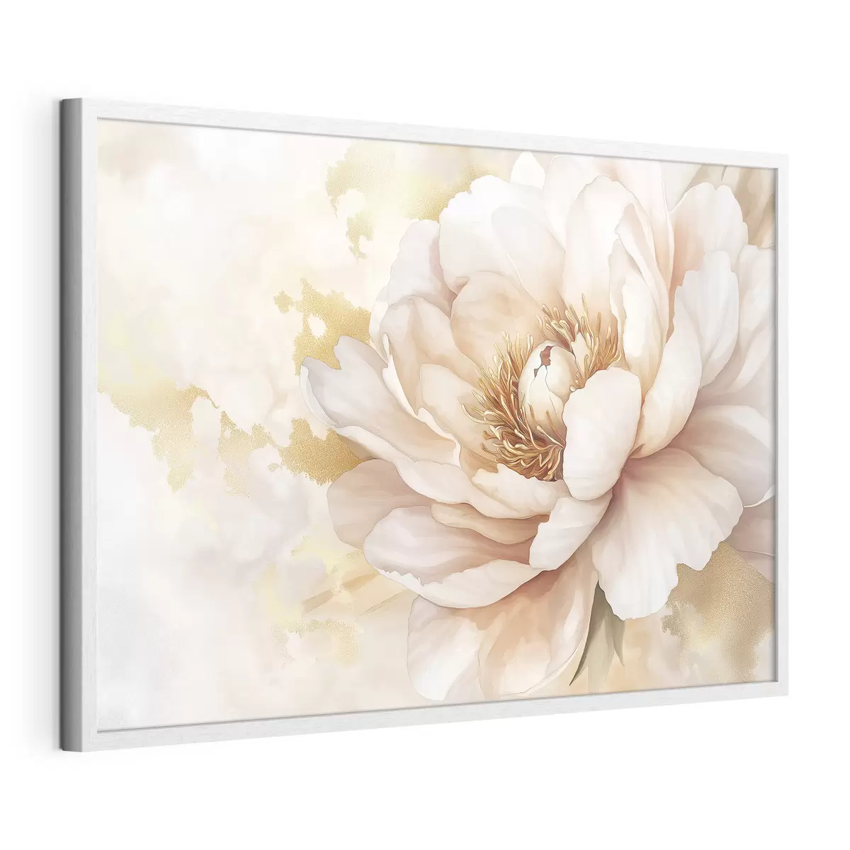 Poster Disegno di fiori di peonia, stile acrilico f42202