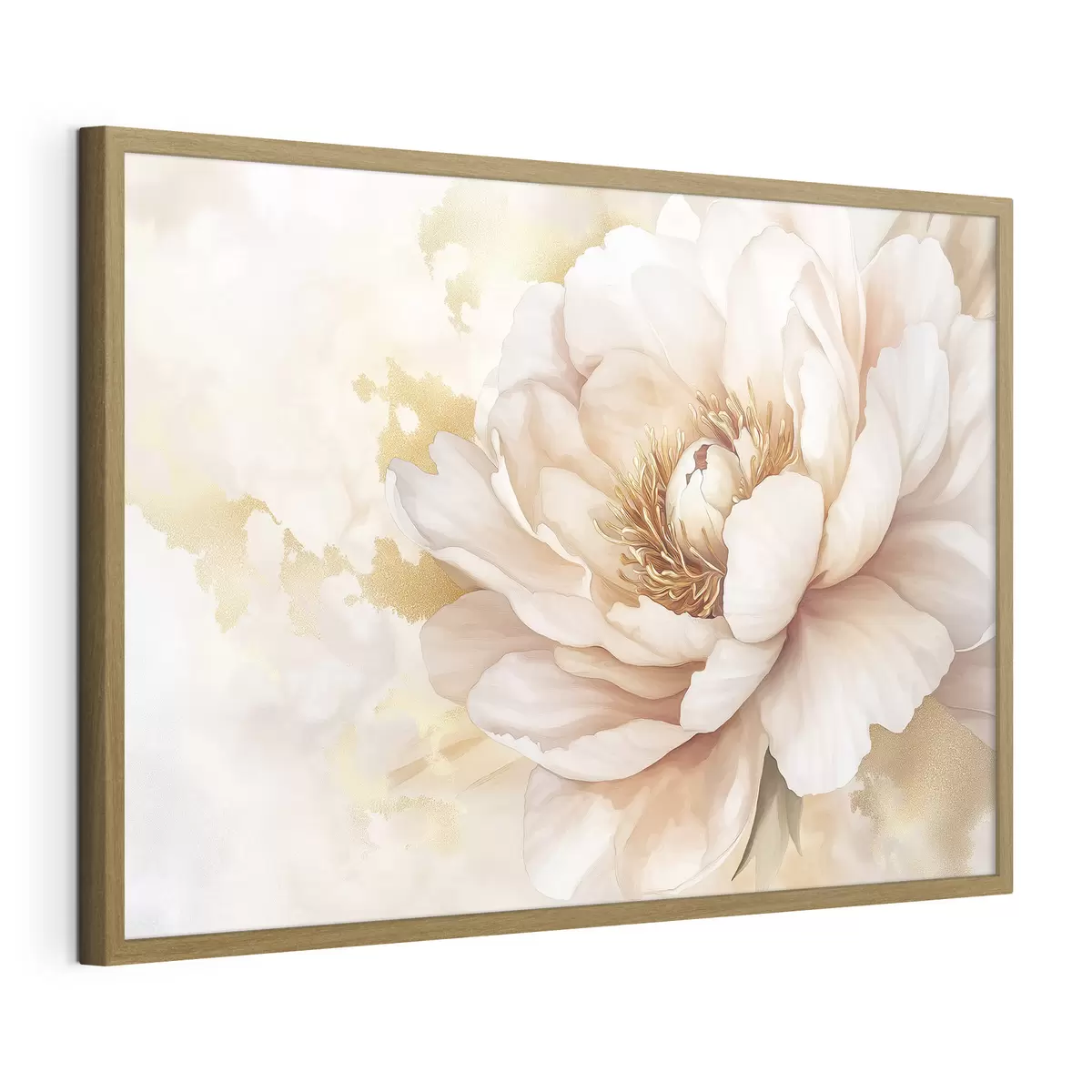 Poster Disegno di fiori di peonia, stile acrilico f42202