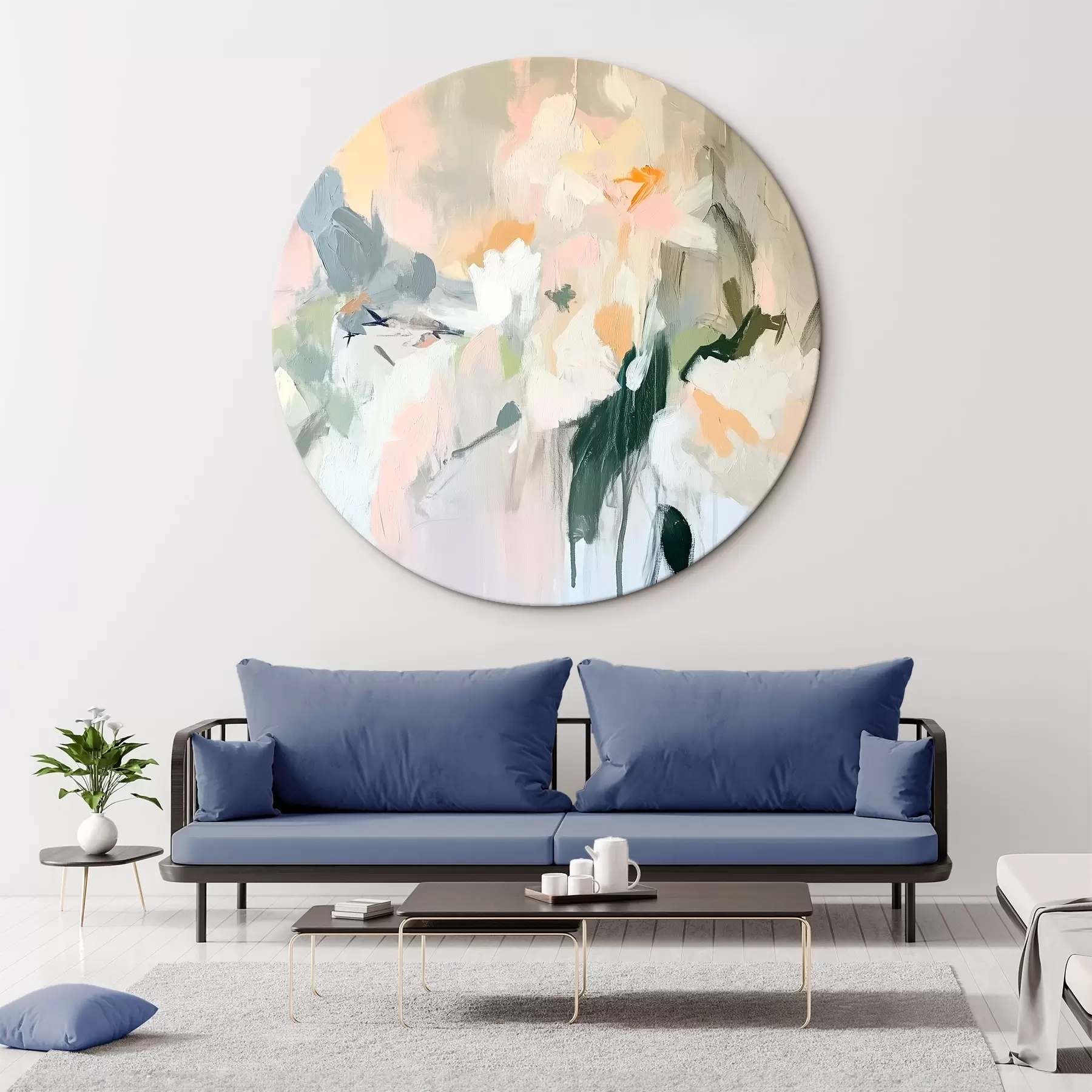 carta da parati Disegno astratto, stile acrilico, colori tenui e naturali nr. r42204