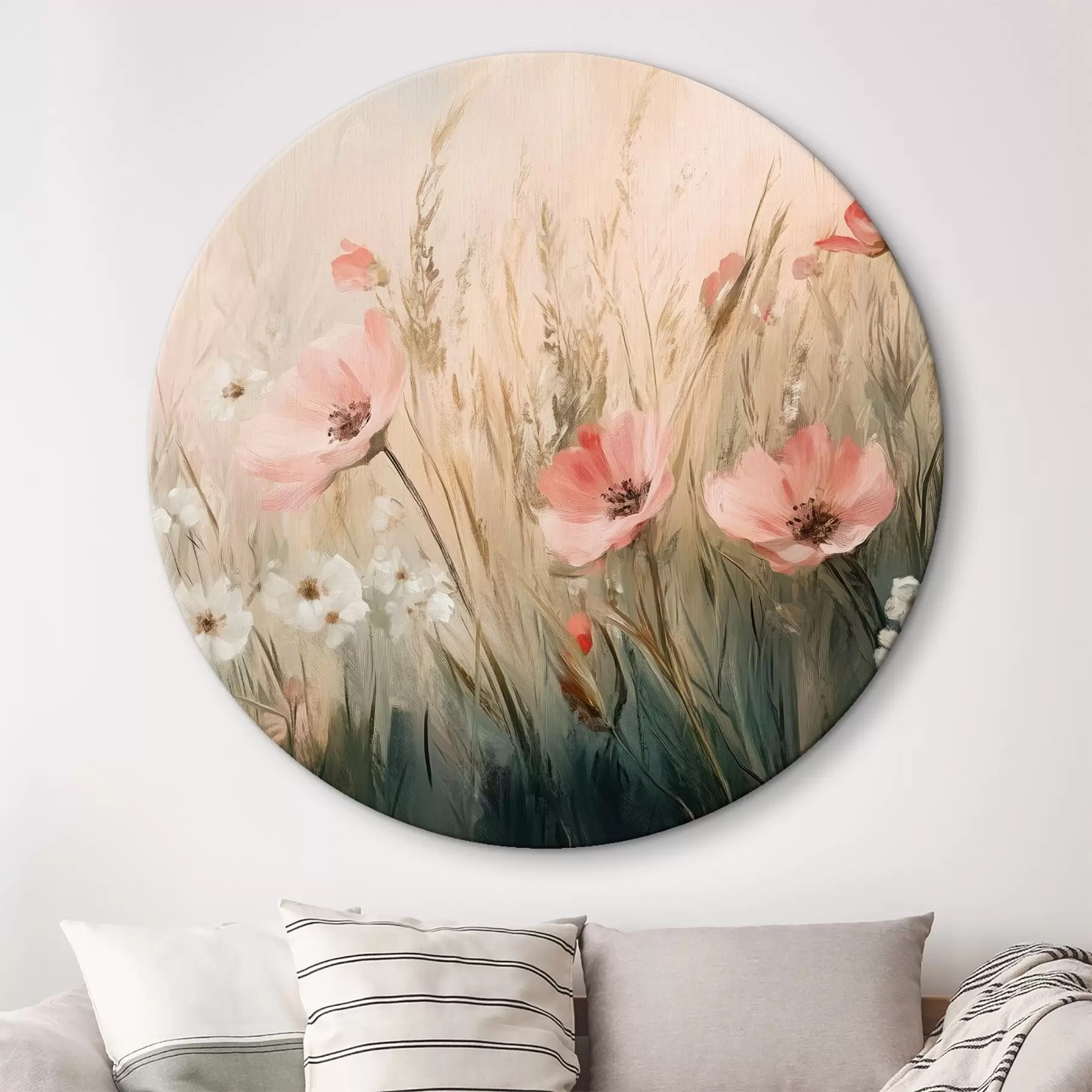 carta da parati Fiori nel prato, stile rustico, acrilico nr. r42209