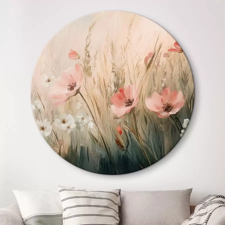 carta da parati Fiori nel prato, stile rustico, acrilico nr. r42209