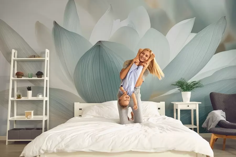 Carta da parati Floreale Eleganti loti dalle tonalità delicate n. w08487