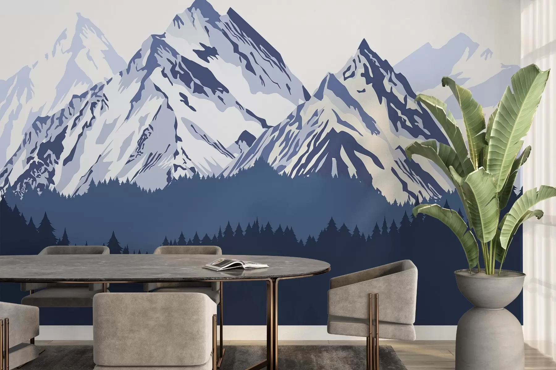 Carta da parati nature Il silenzio delle montagne 