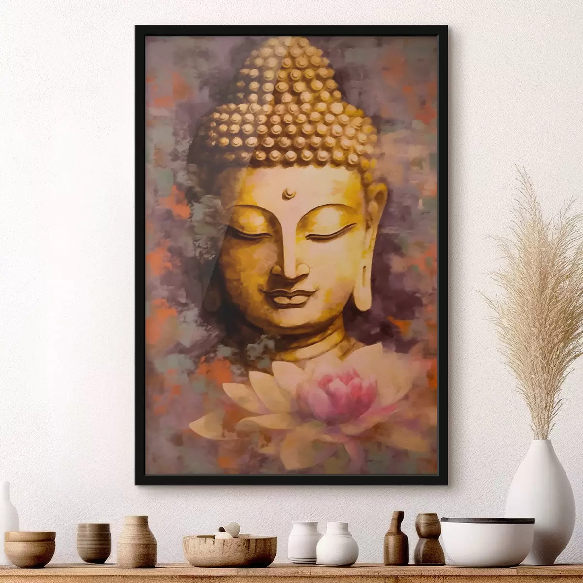 Poster Buddha e loto f42311