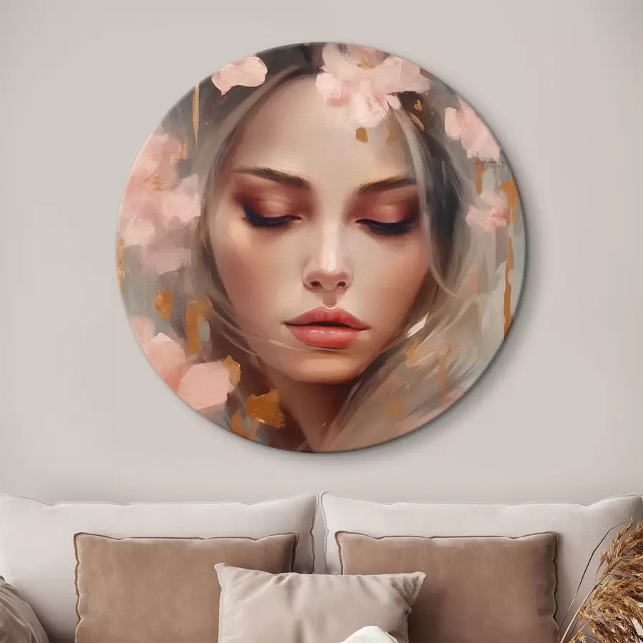 carta da parati Bella ragazza e fiori nr. r42299