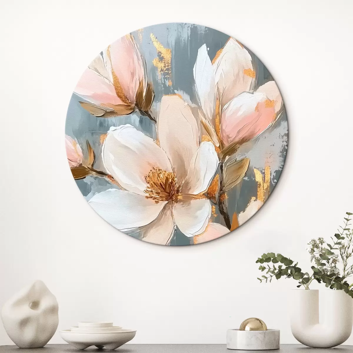 Quadri rotondi Bellissimi fiori r42305