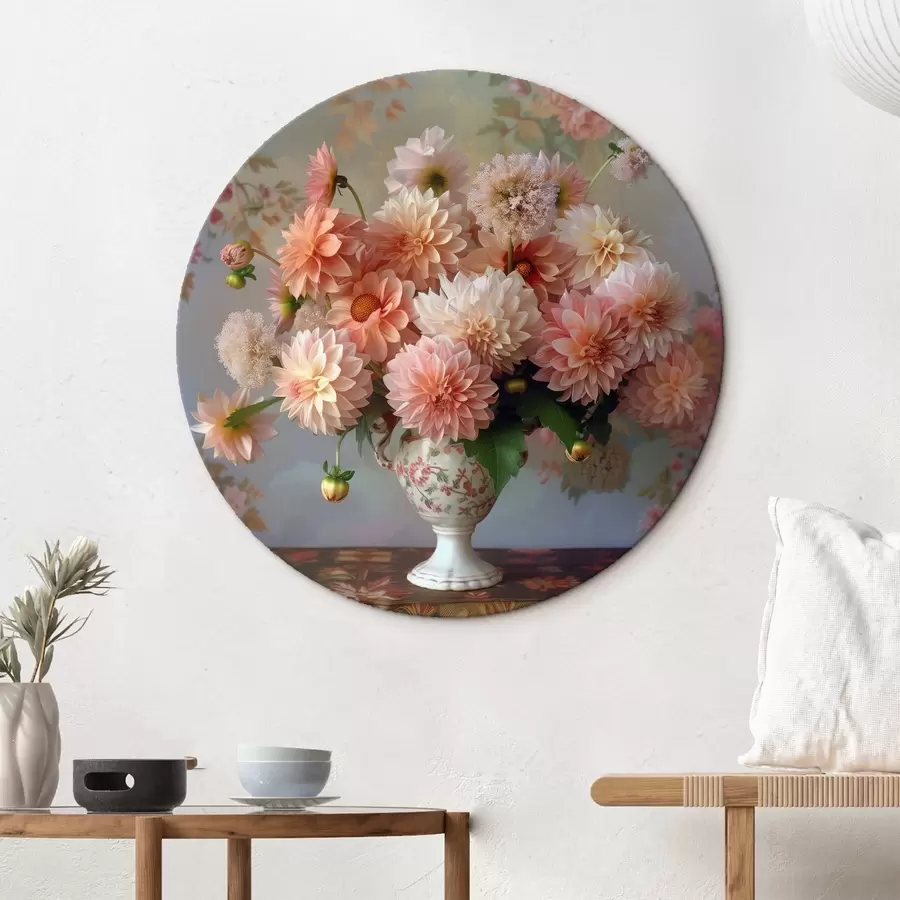 carta da parati Un delicato bouquet di crisantemi in vaso nr. r41002