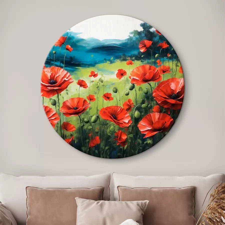 carta da parati Papaveri su sfondo acrilico nr. r41035