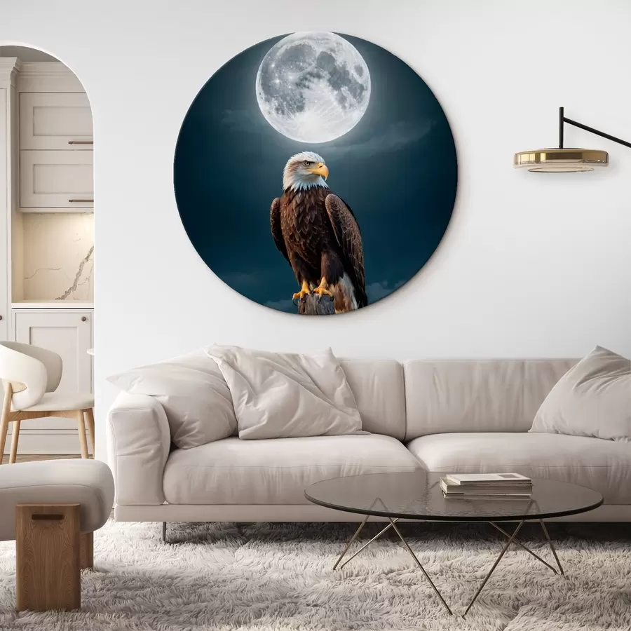 carta da parati Aquila sullo sfondo della luna nr. r41043