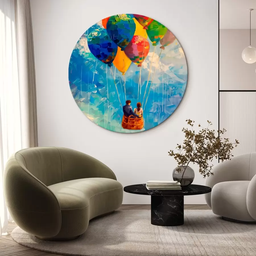 carta da parati Coppia su una mongolfiera nr. r41074