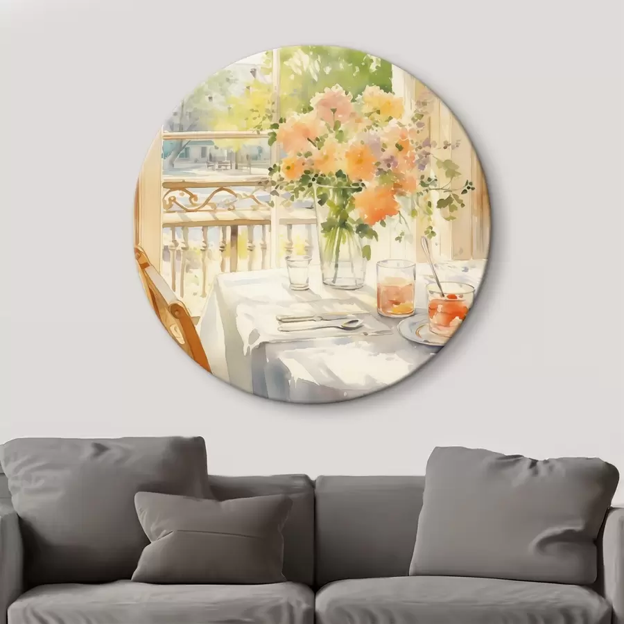 carta da parati Cena romantica, acquerello, stile boho, fiori, natura nr. r41165