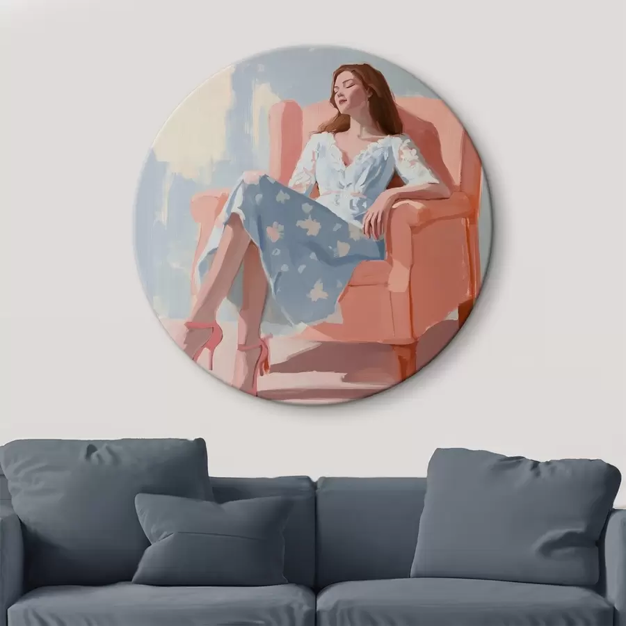 carta da parati Ragazza su una sedia nr. r41335