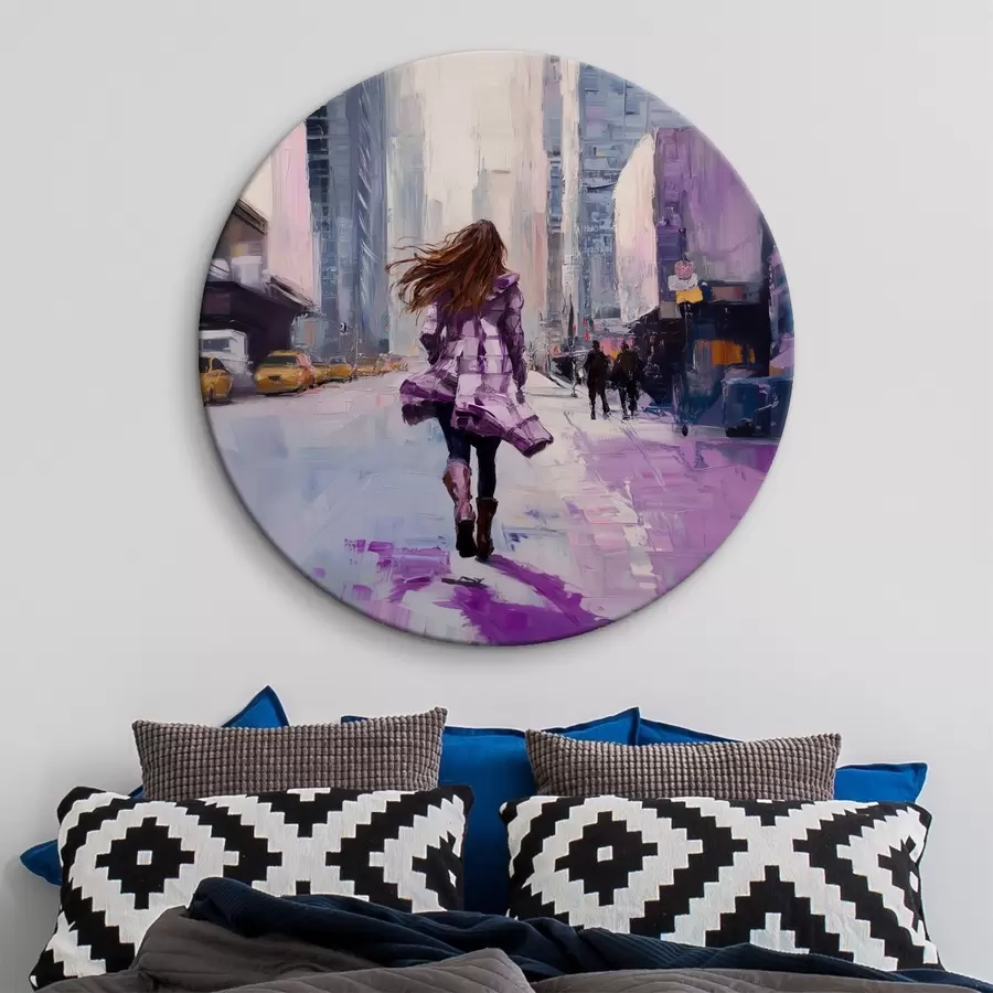 carta da parati Ragazza con cappotto viola nr. r41345