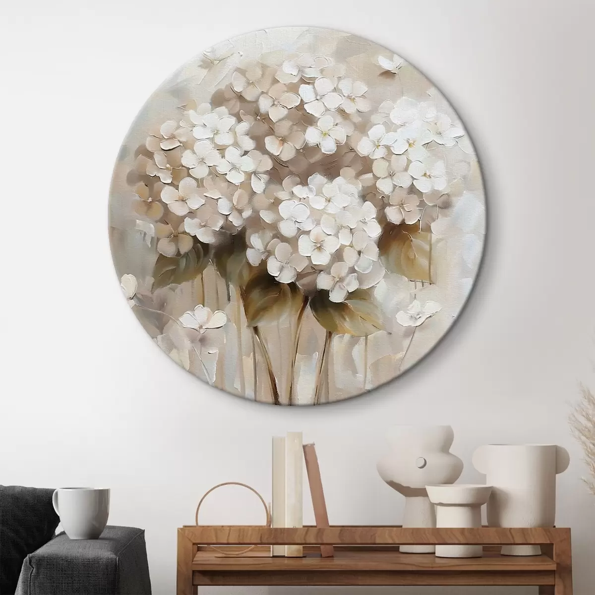 Quadri rotondi Fiori di ortensia r41403