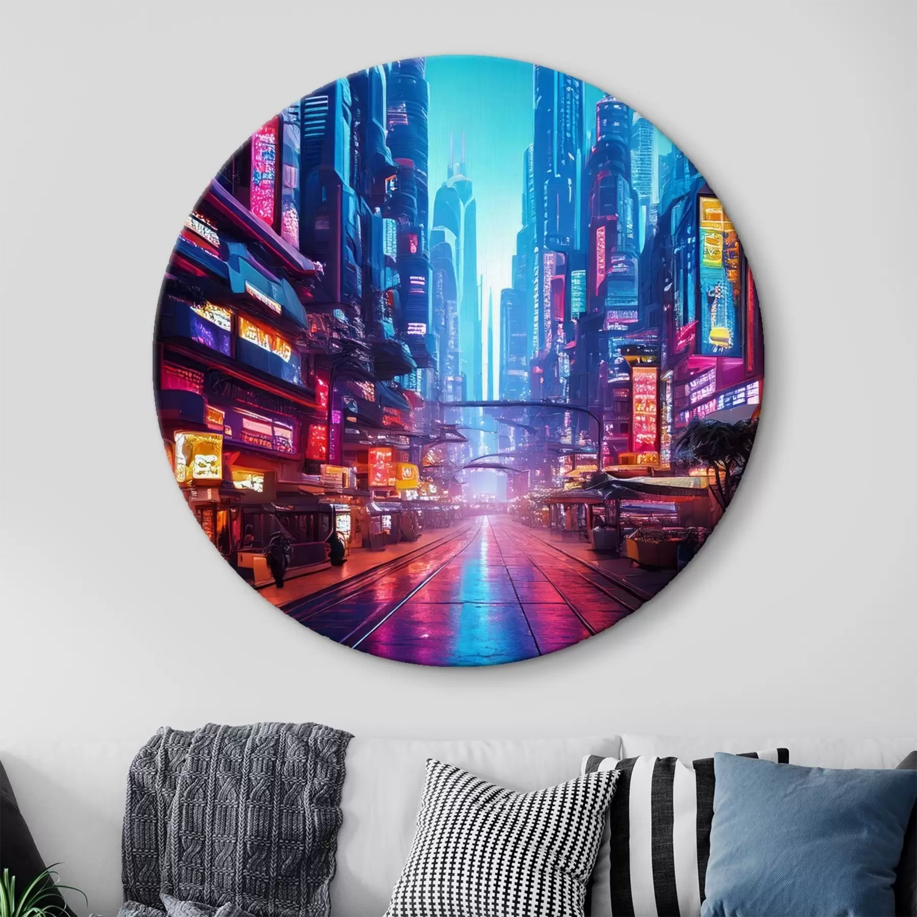 carta da parati città notturna futuristica nr. r41410