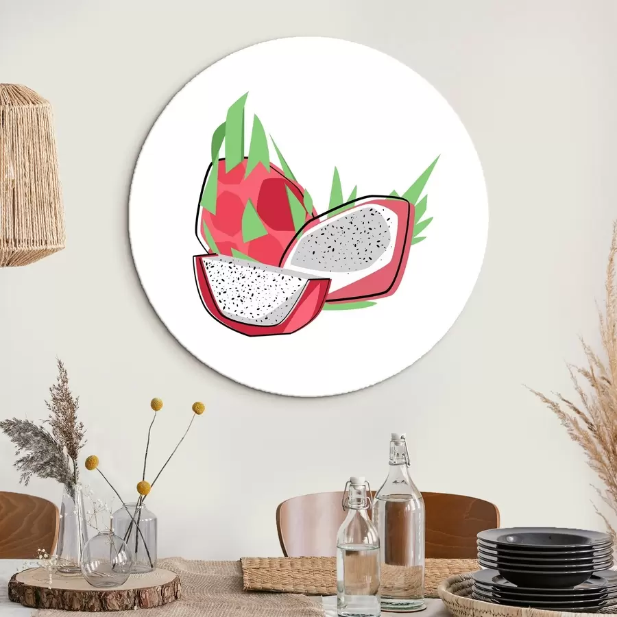 carta da parati Disegno al tratto di Pitaya, astrazione nr. r41465