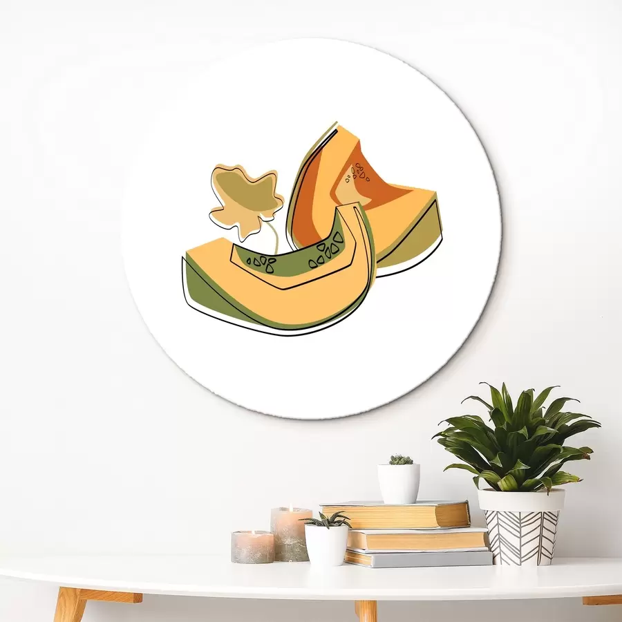 carta da parati Disegno lineare di un melone, astrazione nr. r41466