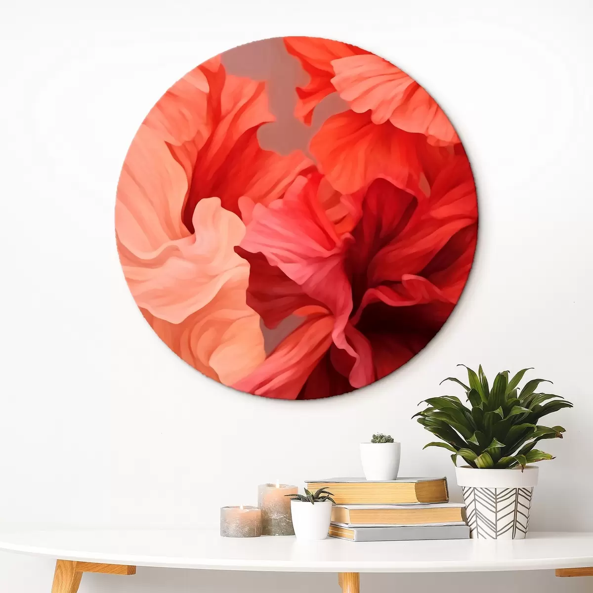 Quadri rotondi Papaveri rossi caldi r41488