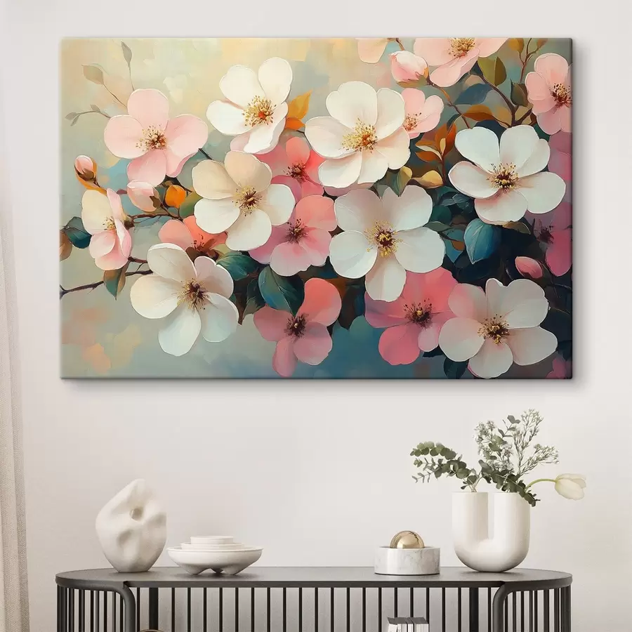 carta da parati Fiori bianchi e rosa nr. s42330