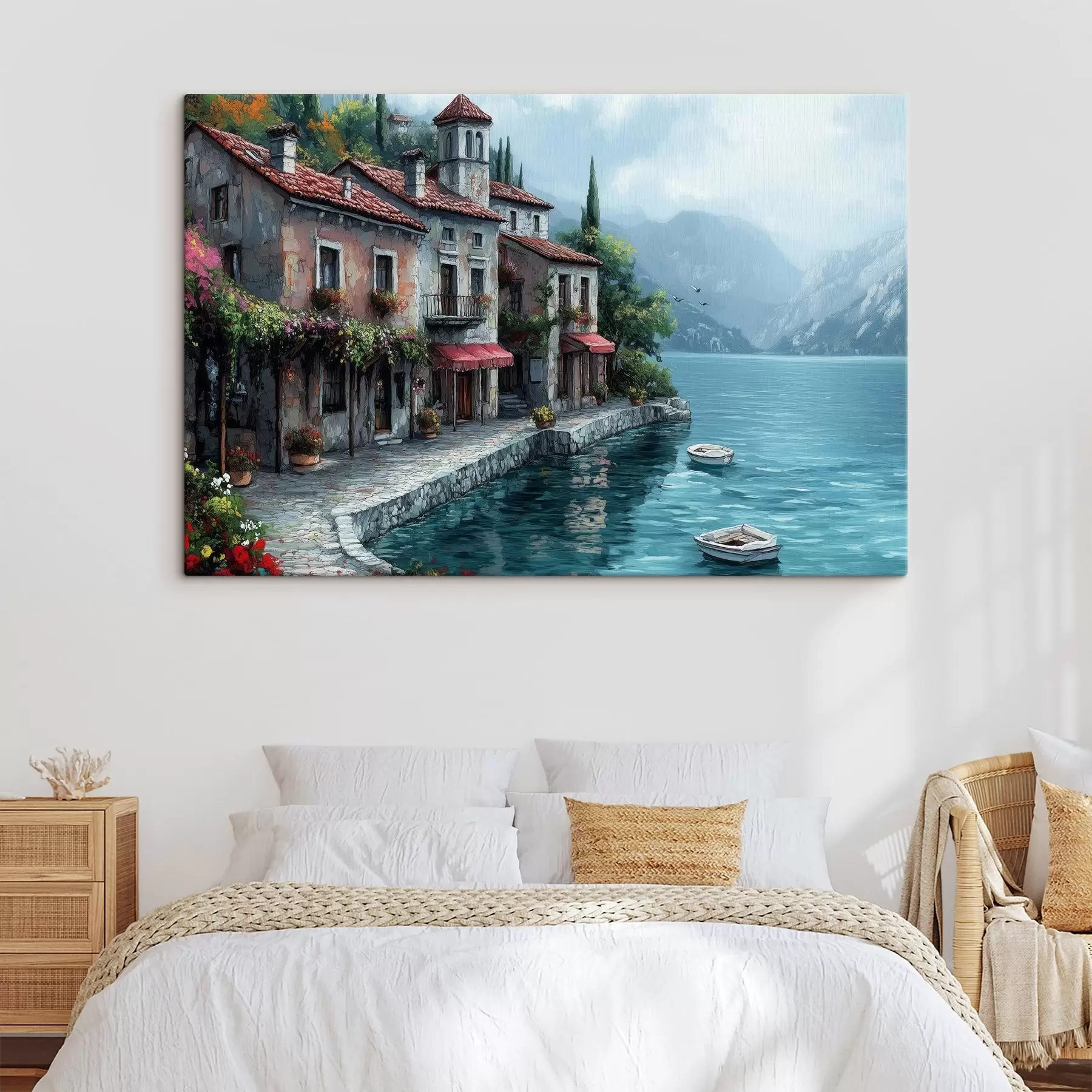 carta da parati Casa sopra il lago in montagna nr. s42334