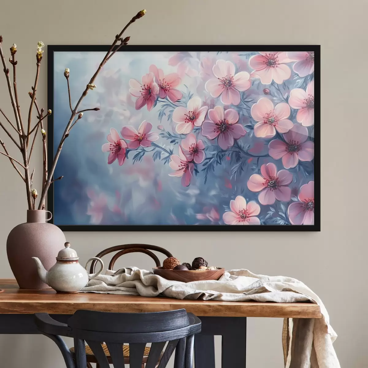 Poster Delicati fiori rosa f42322
