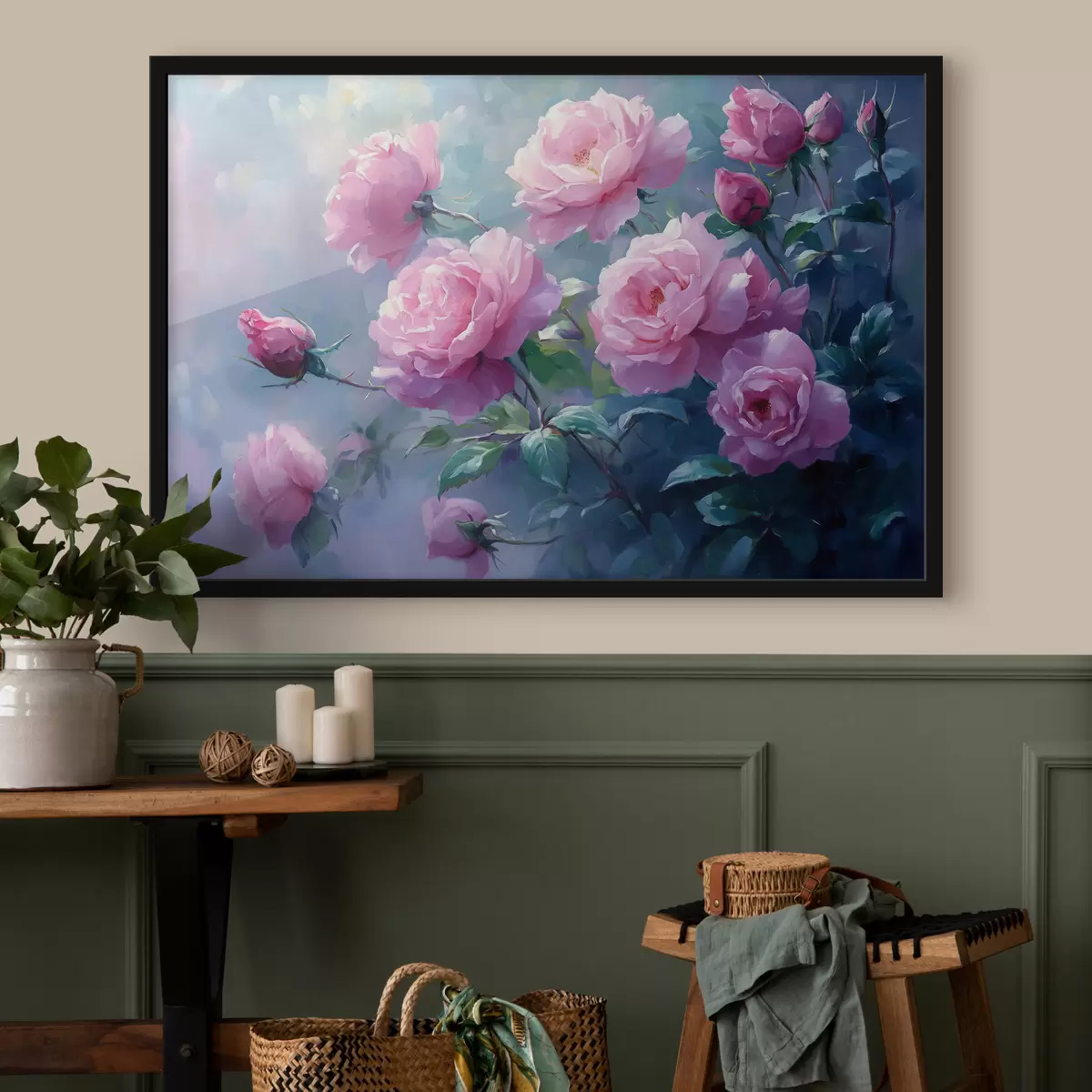 Poster Grandi fiori rosa f42323