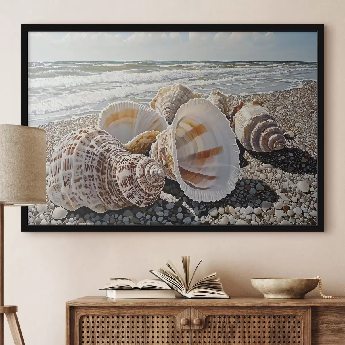 Poster Conchiglia in riva al mare f42333