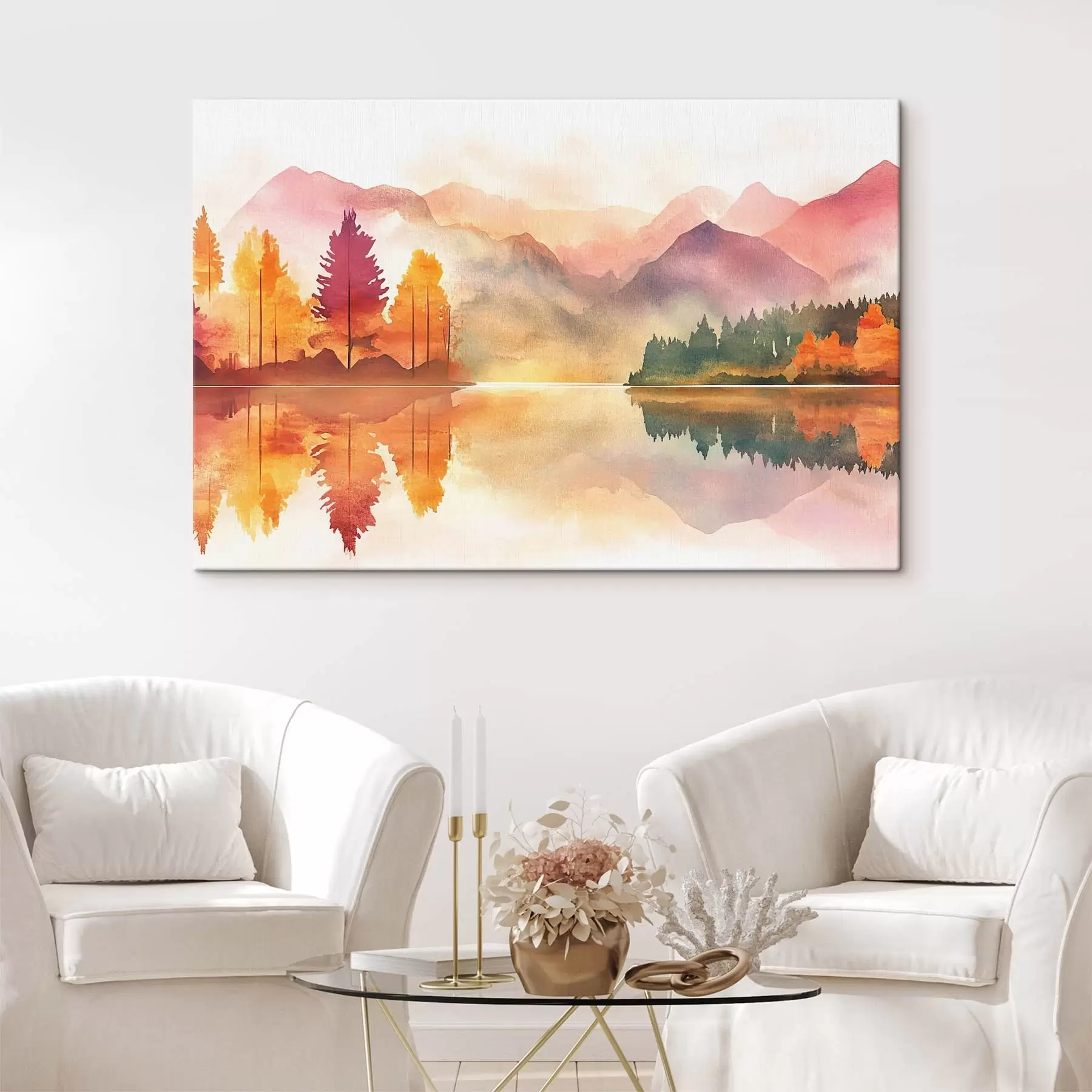 carta da parati Montagne in stile acquerello nr. s42183