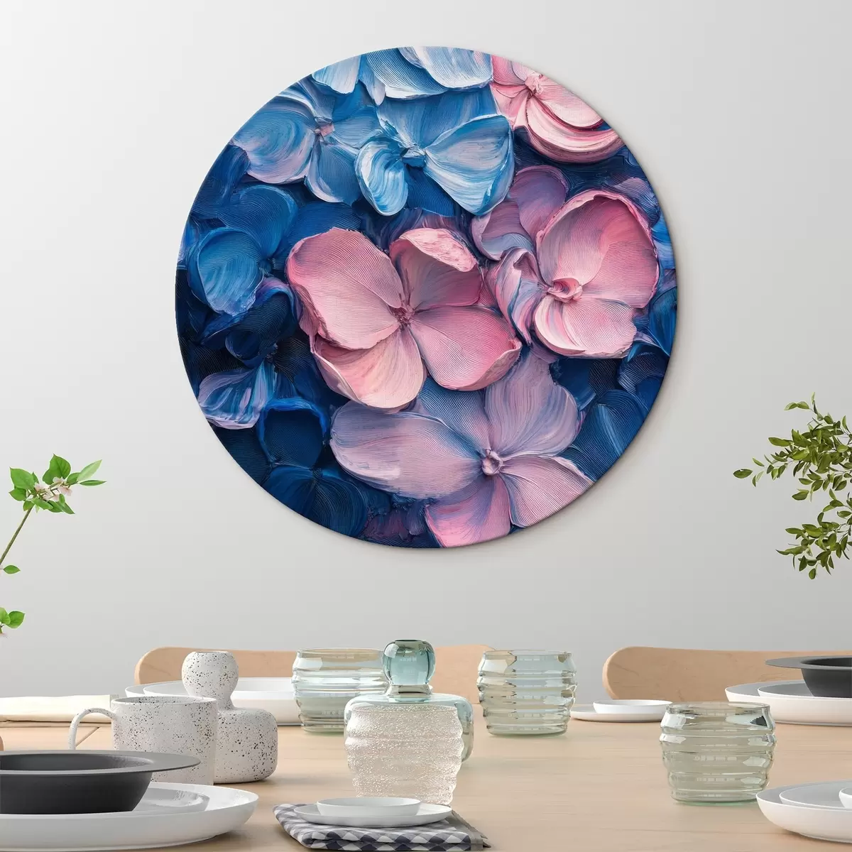 Quadri rotondi Fiori, imitazione di modelli r42180