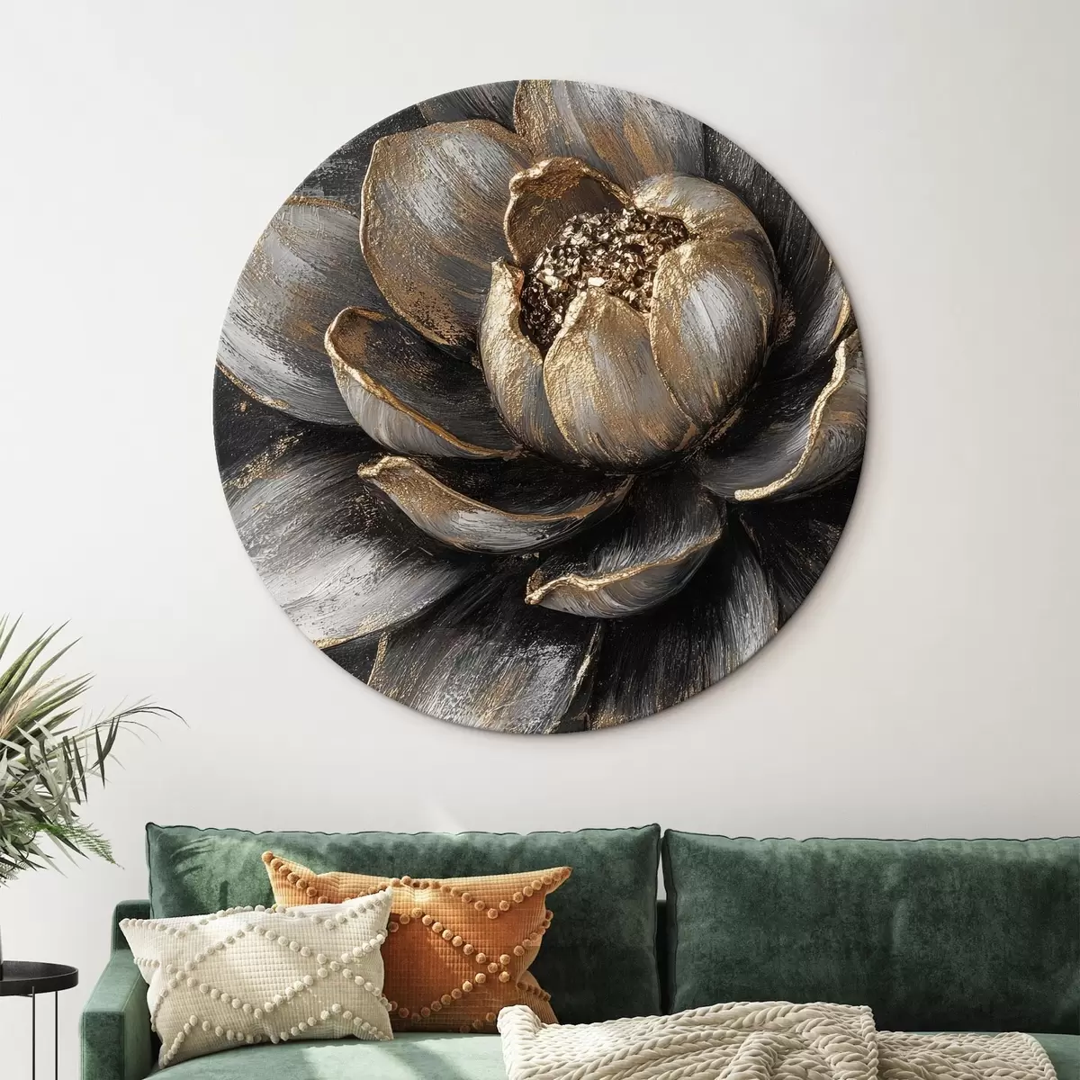 Quadri rotondi Fiore grande e splendido r42182