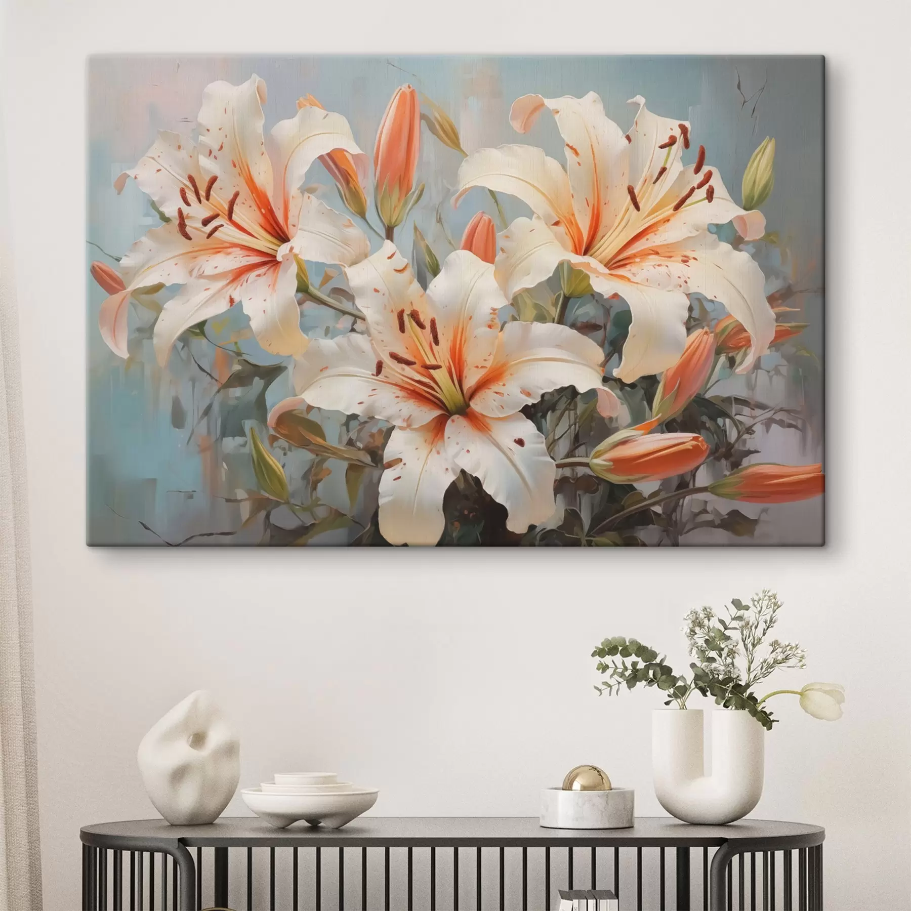 carta da parati Gigli selvatici grande imitazione di pittura nr. s42367