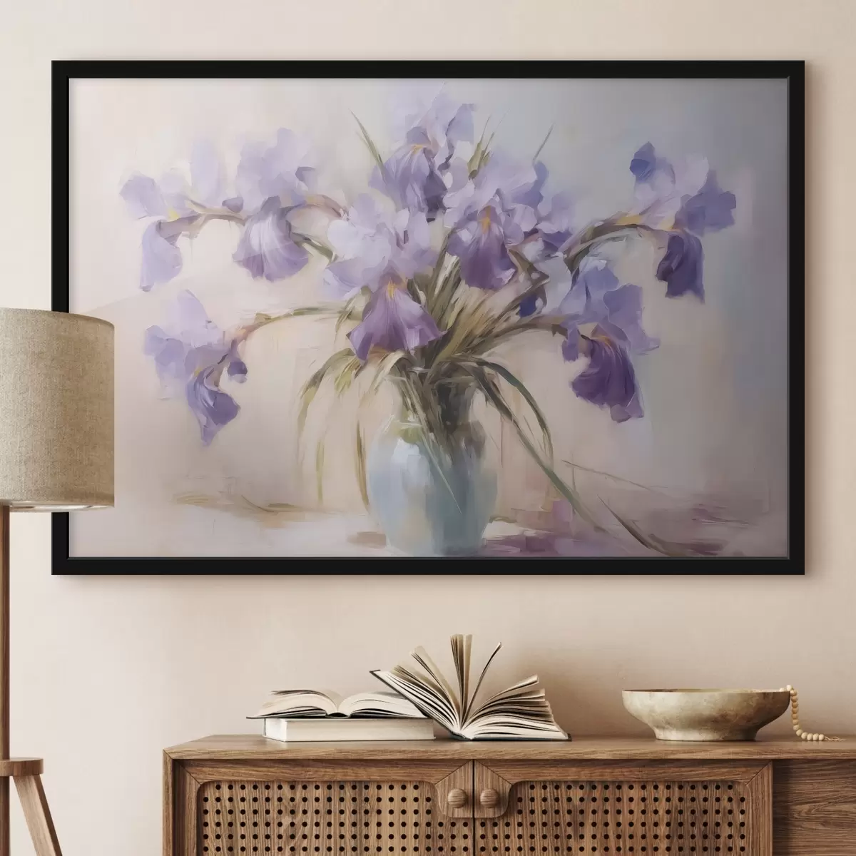 Poster Iris in vaso imitazione di un dipinto f42357