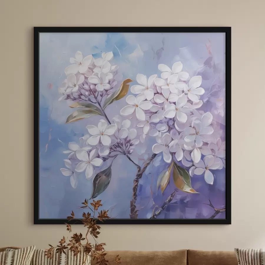 carta da parati Ramo di lillà imitazione della pittura sfocata nr. f42370