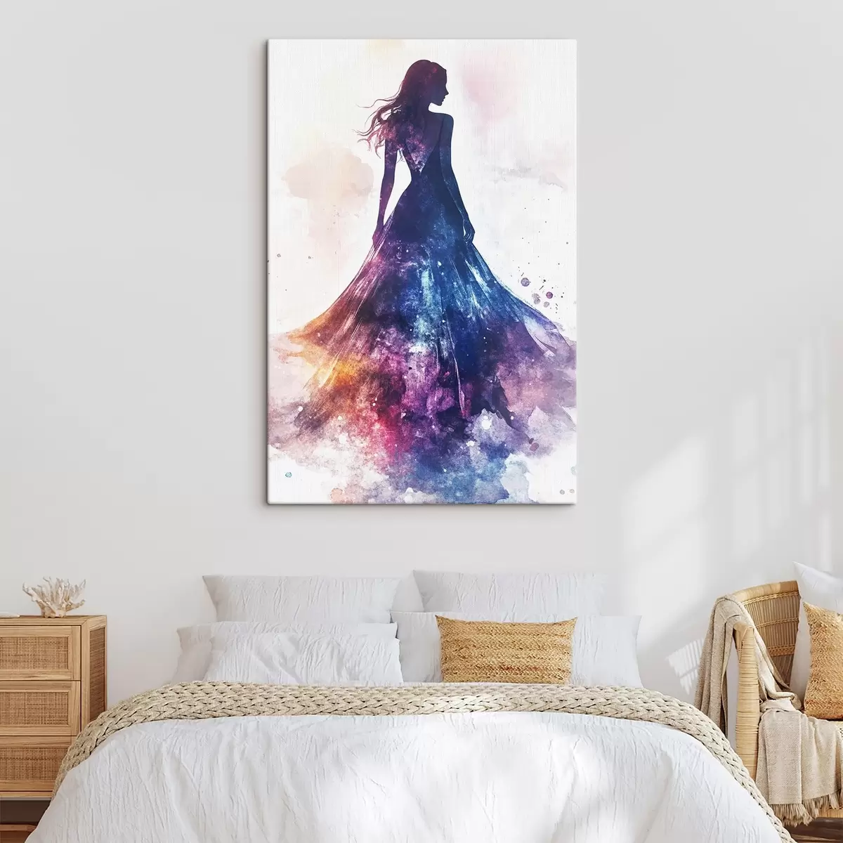 carta da parati Silhouette di una ragazza in stile acquerello nr. s42078