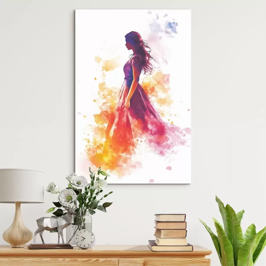 carta da parati Ritratto di ragazza in stile acquerello nr. s42080