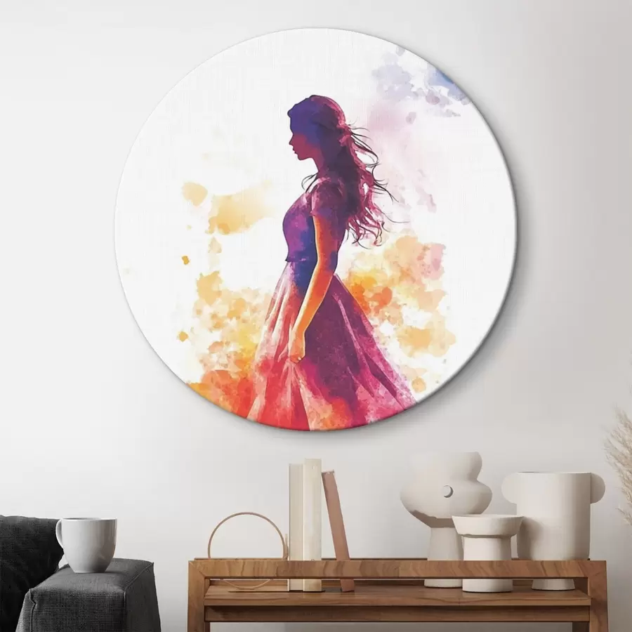 carta da parati Ritratto di ragazza in stile acquerello nr. r42080