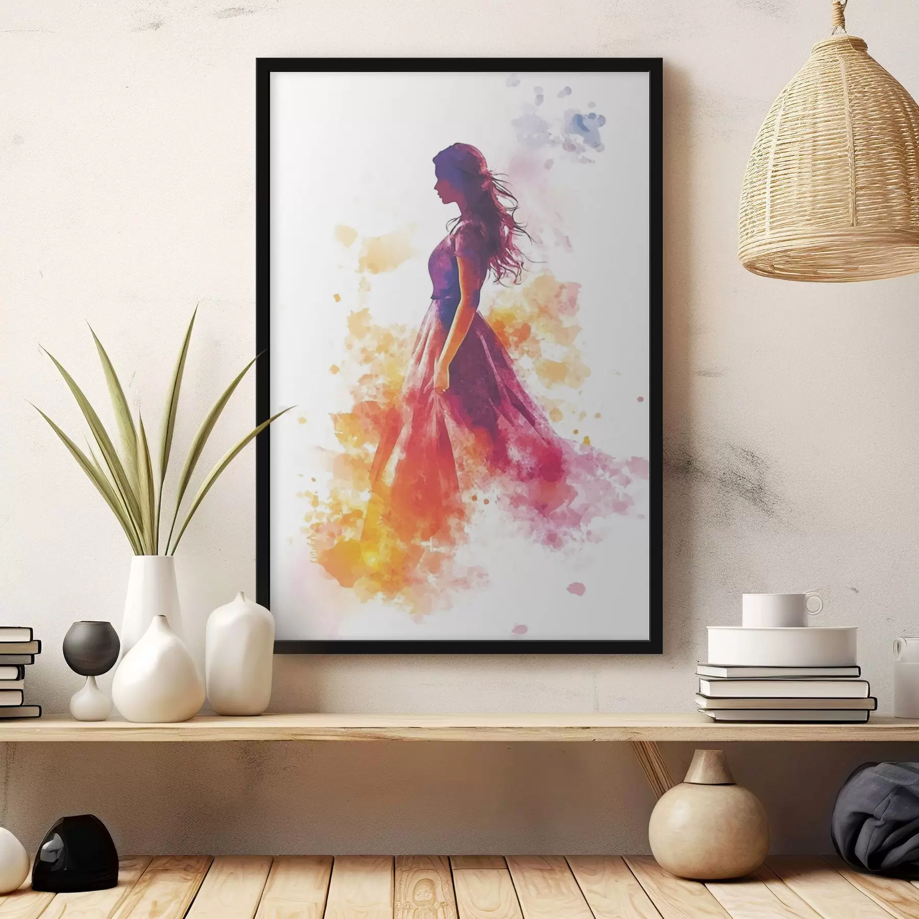 carta da parati Ritratto di ragazza in stile acquerello nr. f42080