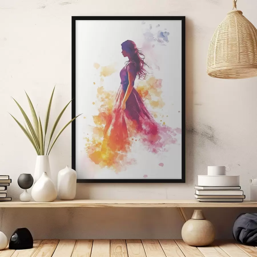 carta da parati Ritratto di ragazza in stile acquerello nr. f42080