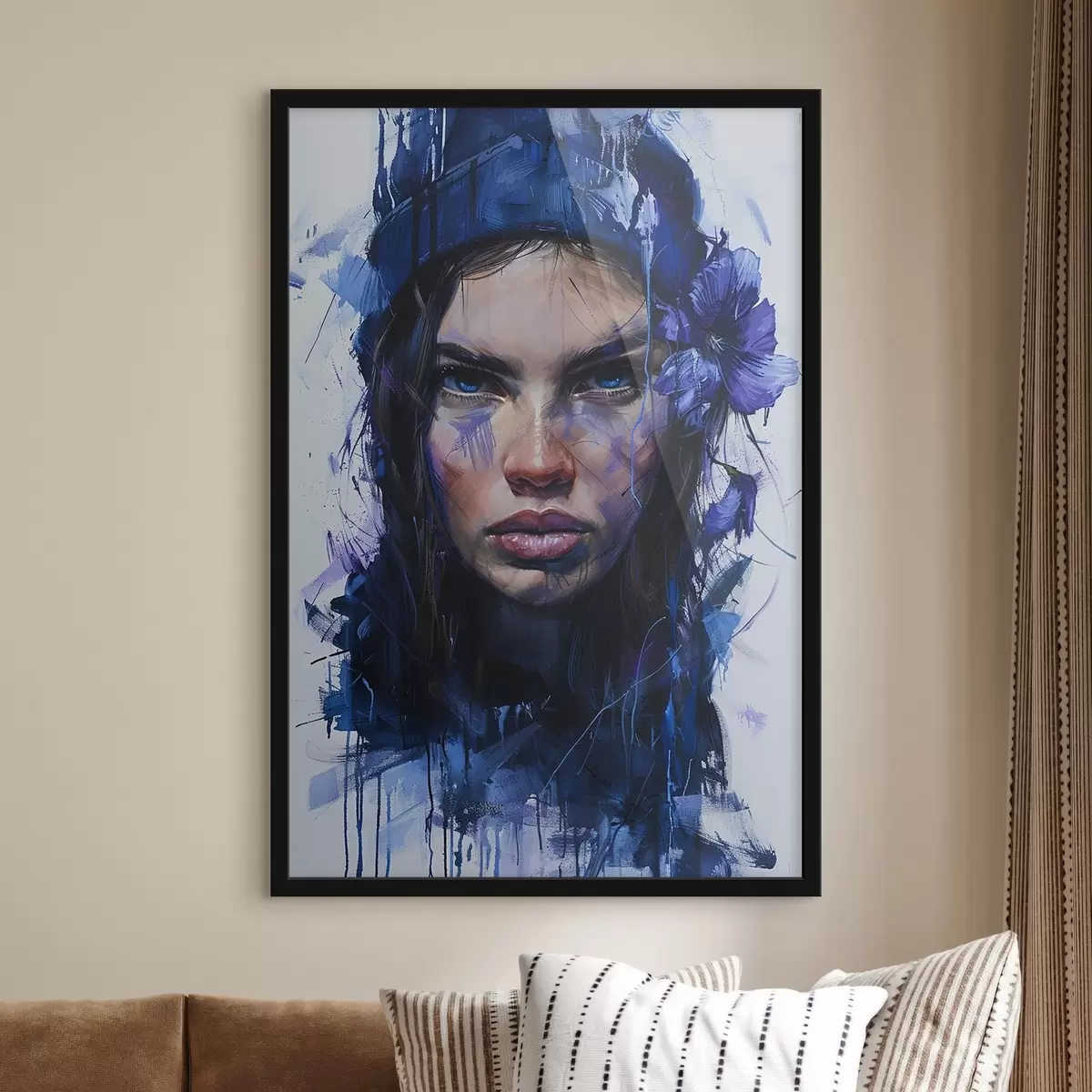 Poster Ritratto di ragazza in stile acquerello f42086