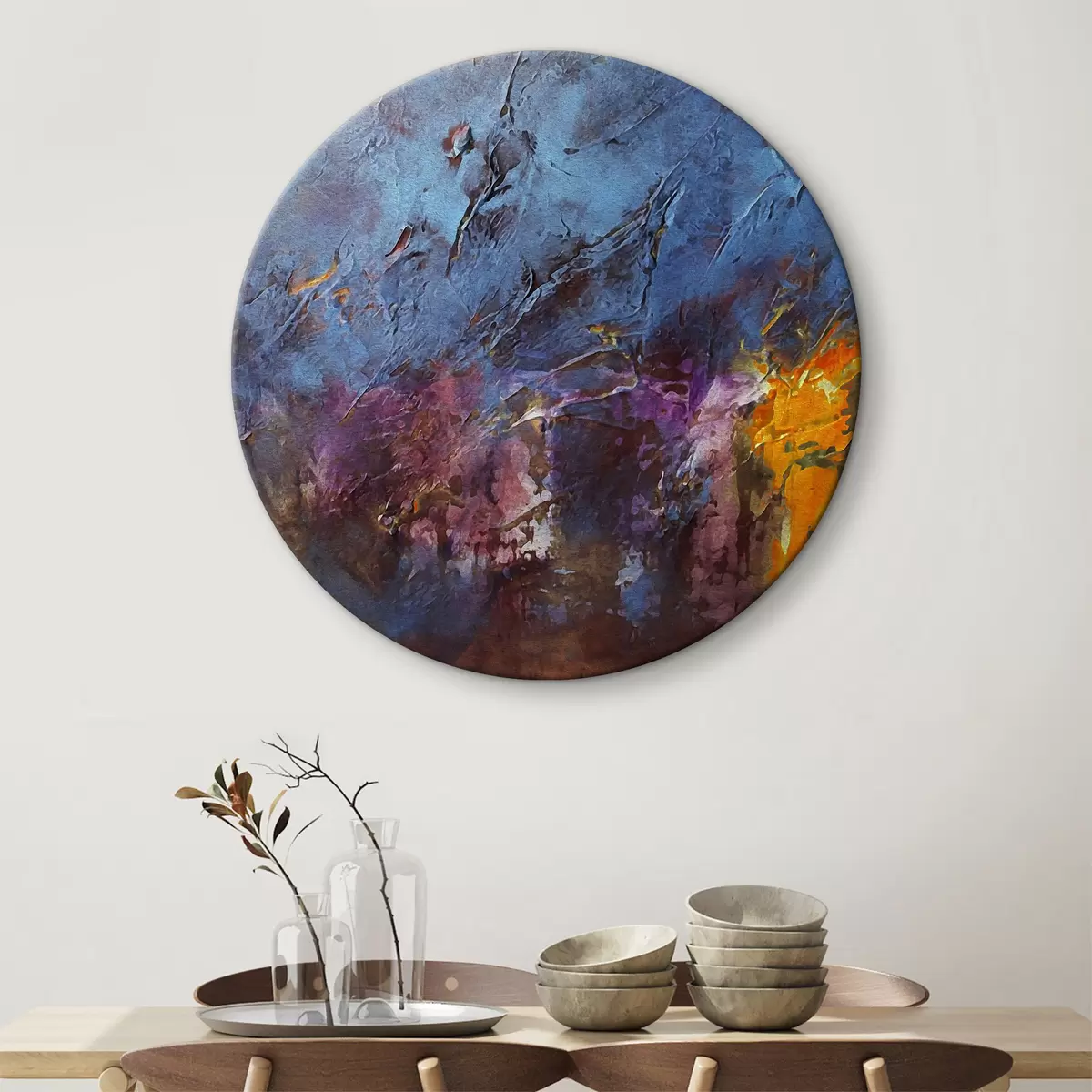 Quadri rotondi Pittura artistica, pittura e arte r00088