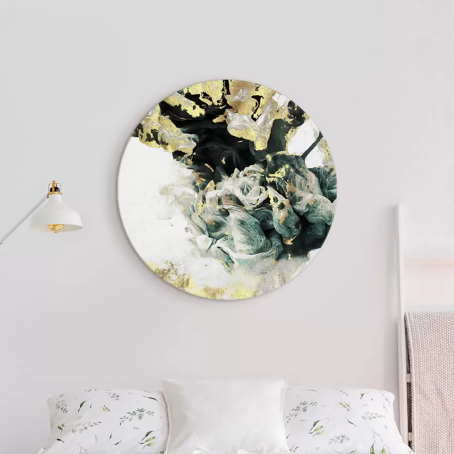 carta da parati Fumo verde su un muro grunge nr. r02713