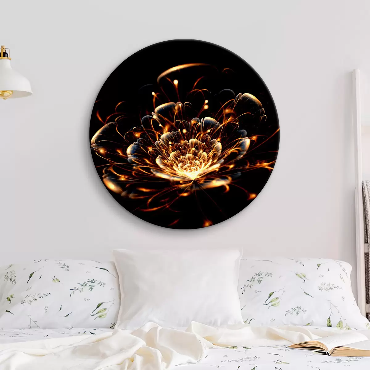 Quadri rotondi Fiori, finestre ed elettricità r02877