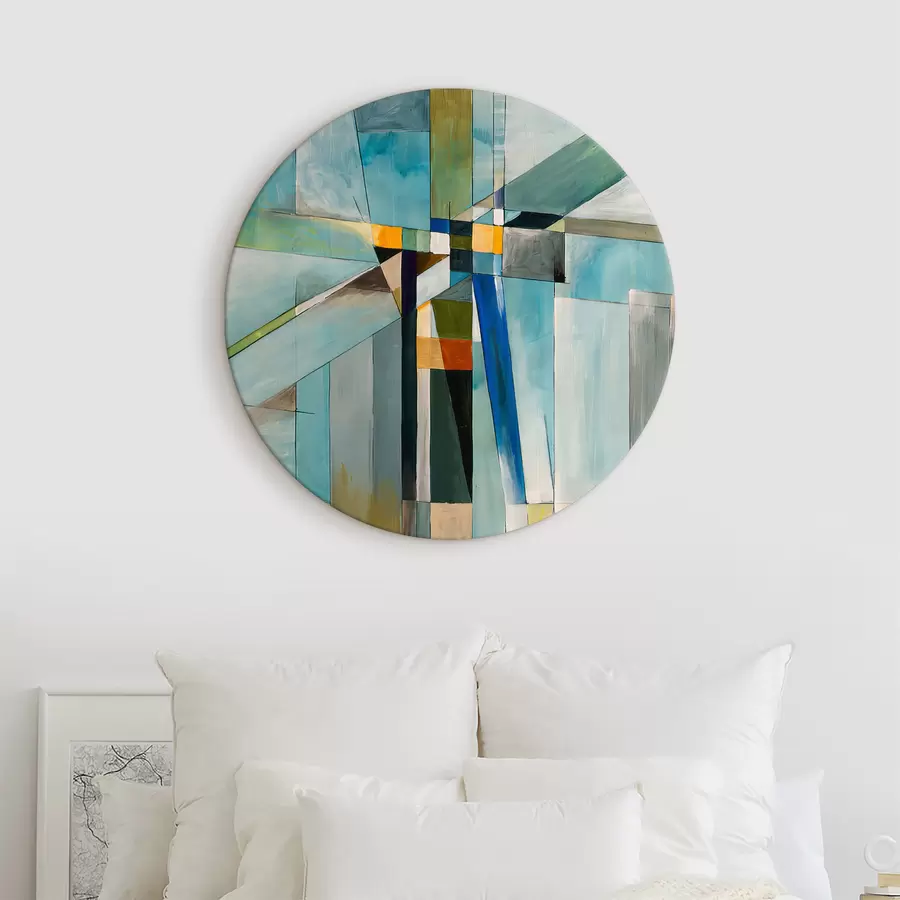 carta da parati Vernice, azzurro e tessuti nr. r03060