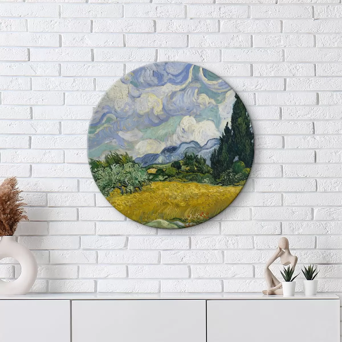 Quadri rotondi Ecoregione, pittura artistica e fabbrica r04295