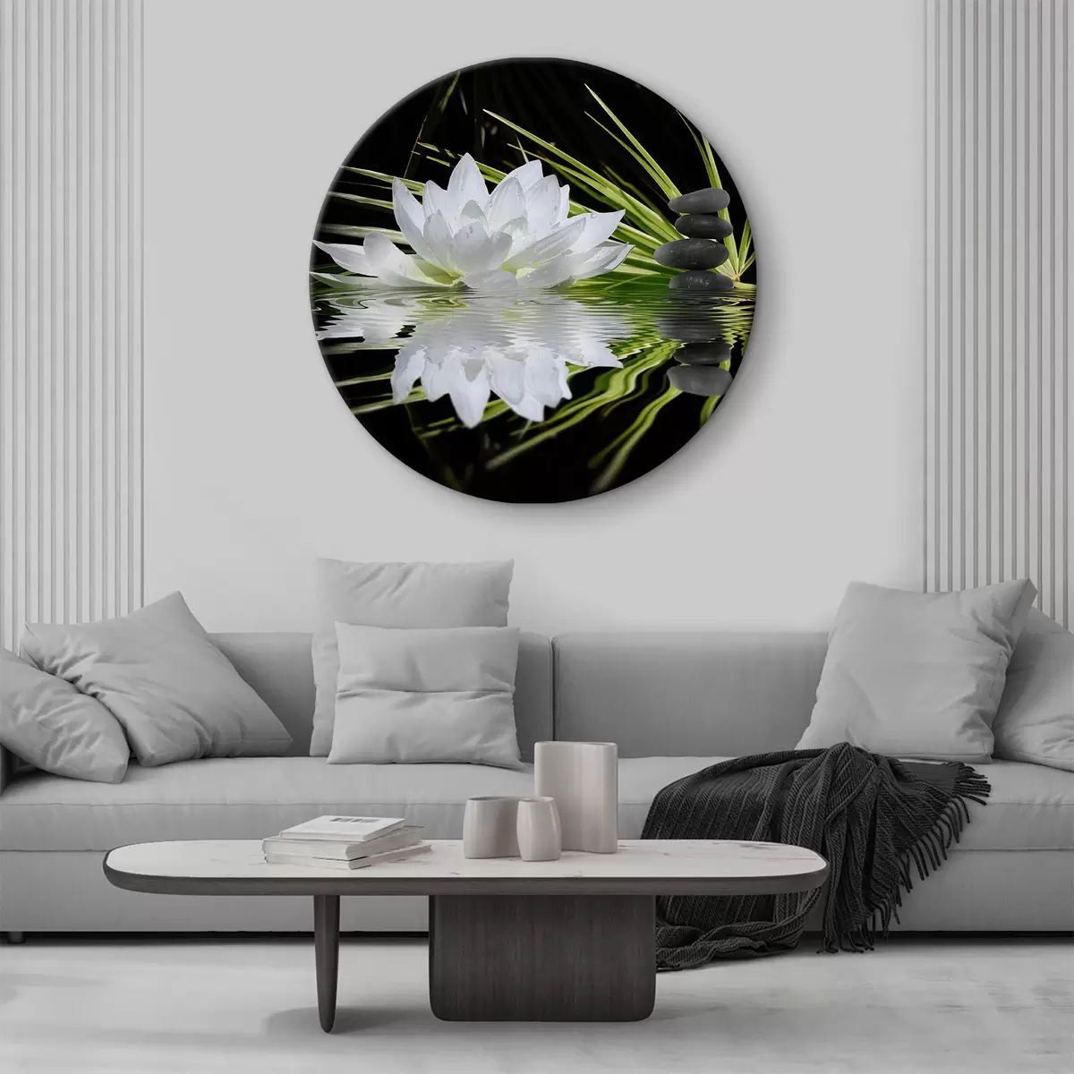 Quadri rotondi Fiori, piante e acqua r04997