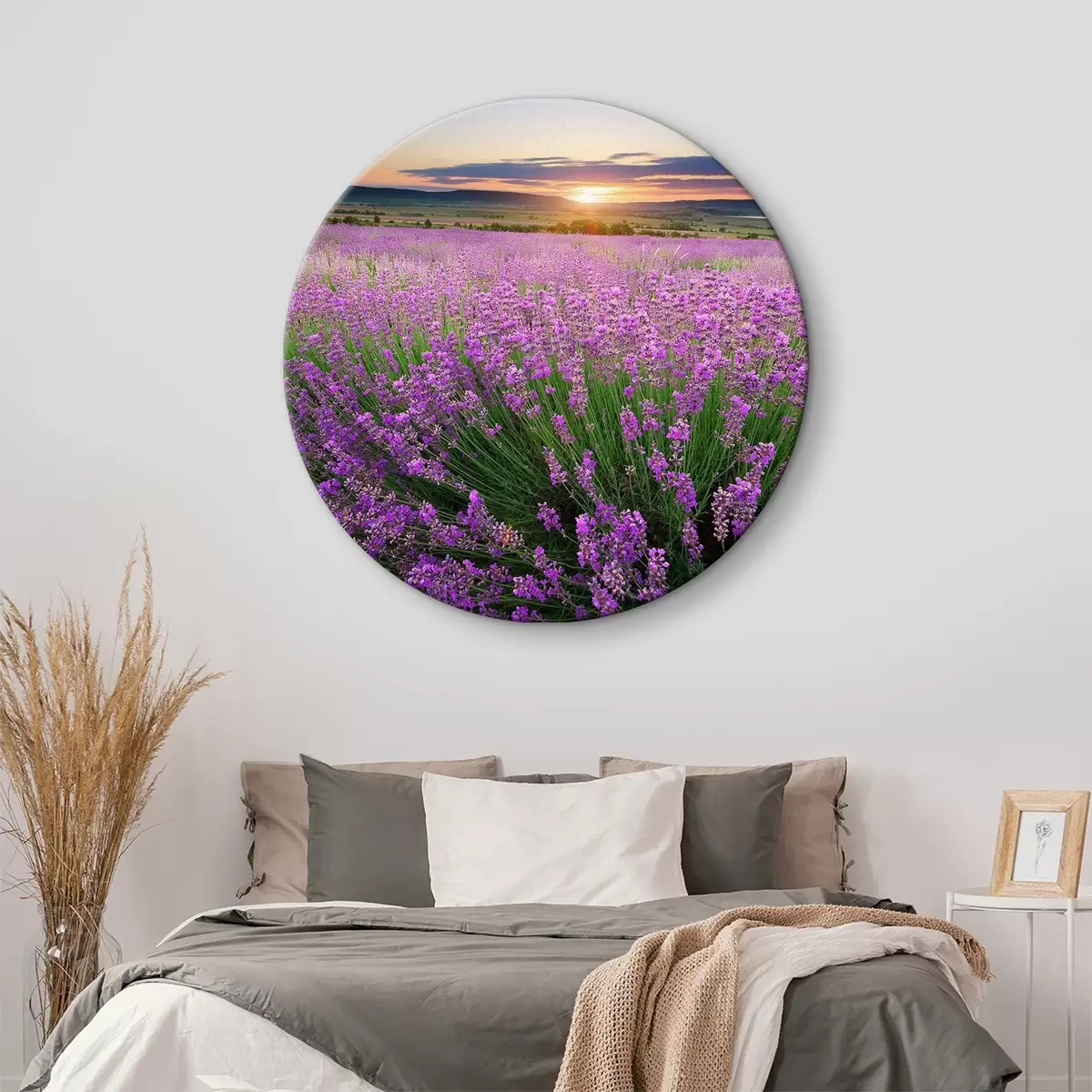 Quadri rotondi Fiore, cielo e pianta r05497