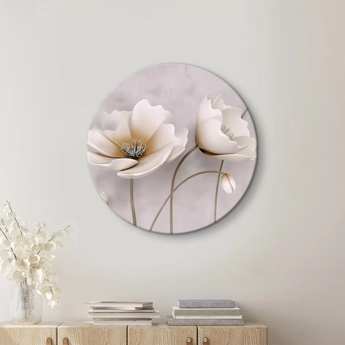 Quadri rotondi Fiore, pianta e petalo r15187